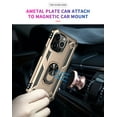 thumbnail image 4 of Allytech iPhone 13 Pro Max Case, iPhone 13 Pro Max Cover, Military Grade Protection Shockproof 360 Degree Kickstand Ring Stand Holder Magnetic Car Mount Case Cover for Apple iPhone 13 Pro Max, Gold, 4 of 6