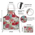 thumbnail image 3 of Pioneer Flower Floral Print Pattern Apron-Garden Aprons for Women with Pockets-Cotton Linen Waterproof Kitchen Cooking Gardening Aprons Adjustable for Kitchen,Cooking,BBQ and Salon 33x27 Inch, 3 of 7