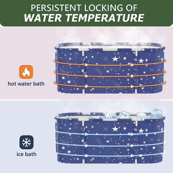 Portable foldable bathtub  thermostatic shower tub tub | ice bath | Separate family bathroom SPA bathtub  shower room soaking vertical bathtub  effective temperature maintenance