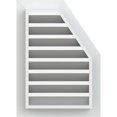 thumbnail image 4 of Ekena Millwork 30"W x 16"H Half Octagon Top Left (35"W x 21"H Frame Size) Functional, PVC Gable Vent with 1" x 4" Flat Trim Frame, 4 of 14