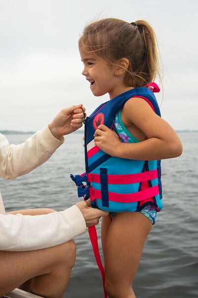 Body Glove Child Evoprene PFD Life Jacket and Vest, Girl, 33-55 lbs., Pink