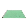 thumbnail image 2 of Ahgly Company Machine Washable Indoor Rectangle Solid Turquoise Blue Modern Area Rugs, 2' x 5', 2 of 4