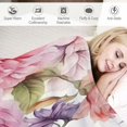 thumbnail image 3 of Nawypu  Seamless Floral Pattern Throw Blanket Watercolor Flowers Roses Peonies Romantic Bloom SpringWarm Cozy Flannel Plush Throws Blankets for Bedding Sofa Couch, 3 of 6