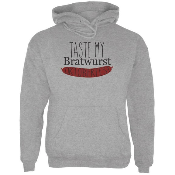 Oktoberfest Taste My Bratwurst German Mens Hoodie Storm Grey X-LG