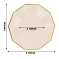 thumbnail image 3 of Efavormart 25 Pack | 9" Beige Gold Foil Rim Geometric Dinner Paper Plates, Decagon Disposable Plates, 3 of 11