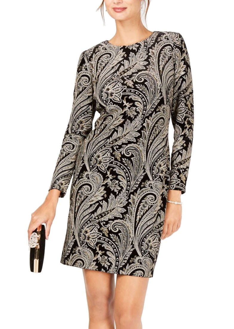 msk black and gold dress