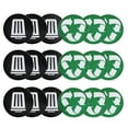 thumbnail image 4 of Loewten Autocollant de Recyclage, 18 Pcs Autocollant de Poubelle Autocollant Auto-Adhésif Étiquette de Classification Étanche Intérieur Extérieur, Autocollant de Compost, 4 of 8