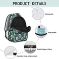 thumbnail image 4 of Pioneer Flower Floral Print Pattern Backpack for School, Cute School Bag with Adjustable Shoulder Straps and Padded Back, 15.3"x11"x7.1", 4 of 5