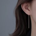 thumbnail image 2 of 925 Sterling Silver Chain Threader Earrings Dangle for Women Teens Long Dangle Earrings Line Earrings Tassel, 2 of 10