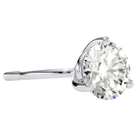 SuperJeweler 1/2 Carat Moissanite Martini Single Stud Earring in 14K White Gold for Women and Men