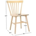 thumbnail image 4 of Safavieh Winona Traditional Wood Dining Side Chairs, White Washed (Set of 2), 4 of 8