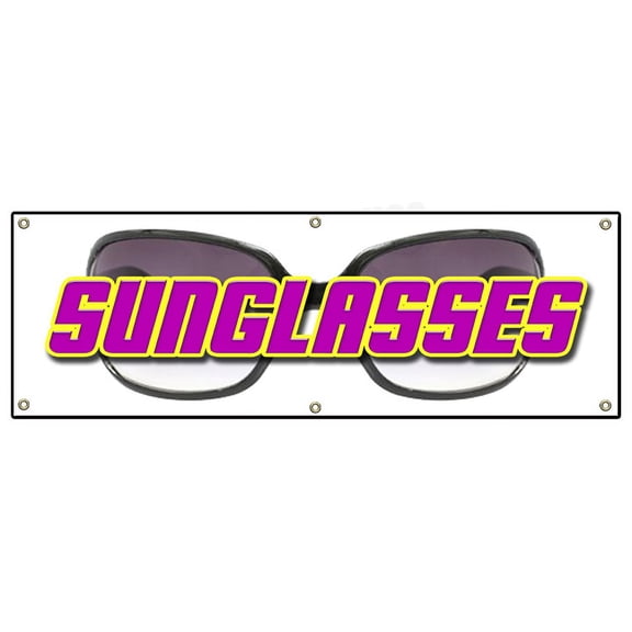 72" SUNGLASSES BANNER SIGN sunglass store sale signs