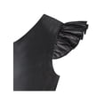 thumbnail image 6 of Girls Dress Black V-neckline Ribbon Color Contrast 10, 6 of 7