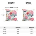 thumbnail image 4 of Spring Floral Pillow Covers 18 x 18 Inch Set of 2 for Watercolor Pink Flowers Decor Throw Pillows Green Leaves Plant Outdoor Decorative Cushion Cases with Zipper for Couch Bed Decorations, 4 of 6
