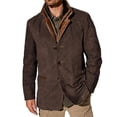thumbnail image 1 of Men's Jacket Vintage Fleece Suede Jackets Fall Winter Outdoor Daily Blazer-good, 1 of 5