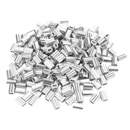 

Wire Rope Sleeve 1/16 inch Wire Rope Aluminum Sleeves Fittings Cable Crimps 200 Pcs