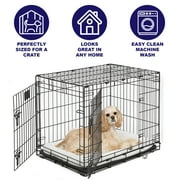 Midwest Homes For Pets / QuietTime White Fleece, Filled Bolstered Bed/ Fits 36-inch Crate/ Model-40236