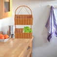 thumbnail image 4 of MERRYHAPY Organizador De Pared De Ratán Sintético Para Flores Y Artículos Variados Color Marrón Claro, 4 of 6