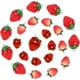 thumbnail image 1 of 24 colgantes de resina de fresa de 3 estilos, dijes de resina de fruta, grandes adornos de fresa 3D con aro de hierro., 1 of 9