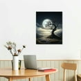 thumbnail image 2 of MLJA Black and White Wall Art, Tree Moon Painting, Galaxy Picture on Canvas, Mystic Psychedelic Art Starry Ready to Hang for Living Room Bedroom Office Home Decor, 2 of 4