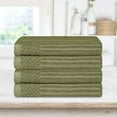 thumbnail image 2 of Superior Ribbed Cotton Ultra-Absorbent 4-Piece Sage Bath Towel Set, 2 of 7