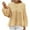 Yellow, variant on Womens Tops Fall Clearance 2024 Lantern Sleeve Pleated Solid Color Blouse Loose Fitting Long Sleeved Top Yellow M
