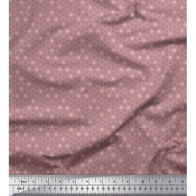 Soimoi Poly Georgette Fabric Video Player Icon Shirting Print Fabric by The Yard 42 Inch Wide