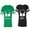 Men Green / Women Black, variant on World's Greatest Husband Wife Matching Couple Cotton Jerseys (Men Green / Women Black) (Men S / Women S)