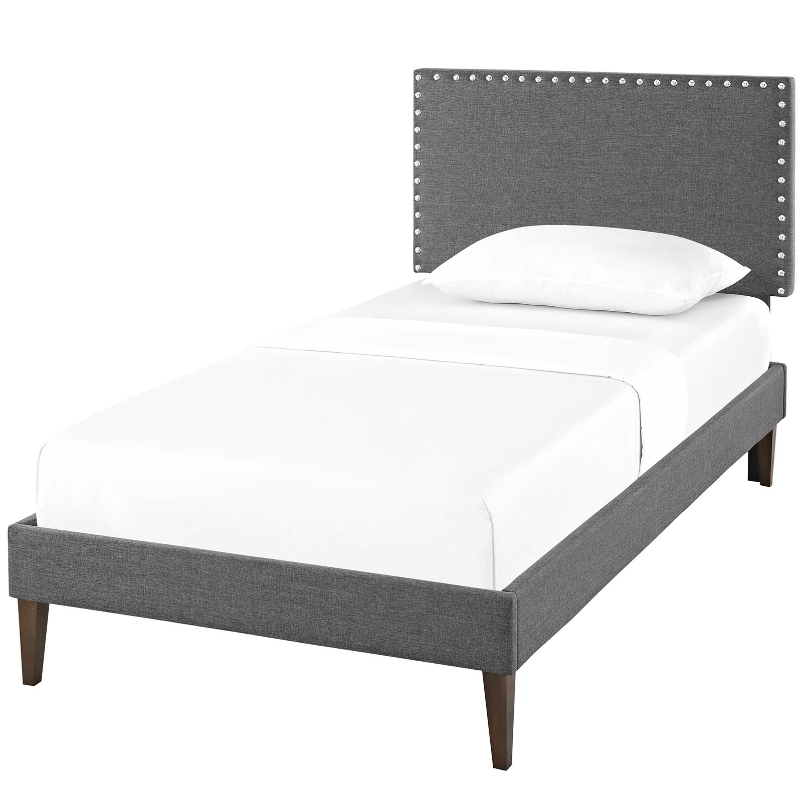 Modern Contemporary Urban Design Bedroom Twin Size Platform Bed Frame