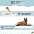 thumbnail image 4 of TailZzz Winston Large Elevated Wooden Pet Bed with Mattress, White, 4 of 18