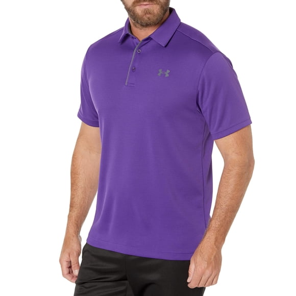 Polo de golf técnico para hombre Shirt Under Armour, talla XS, morado/gris
