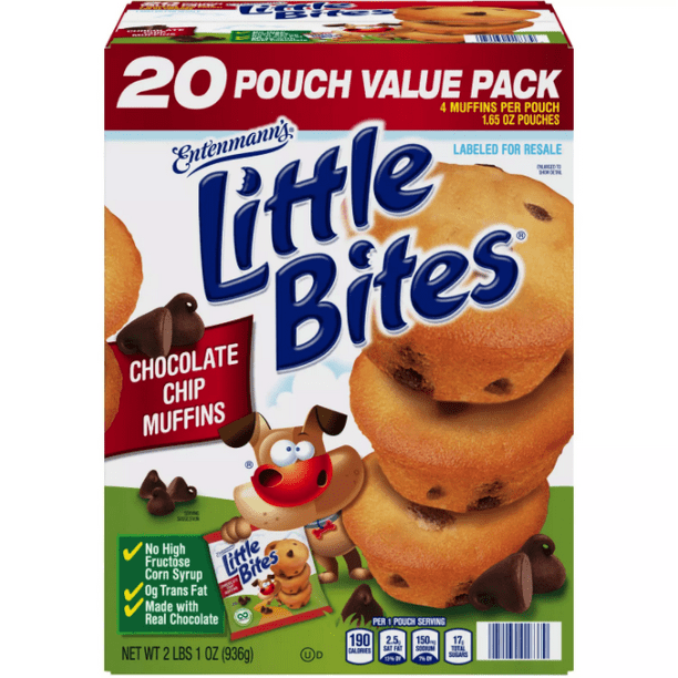 Entenmann's Little Bites Chocolate Chip Muffins (1.65oz / 20pk