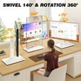 thumbnail image 2 of RTVR VESA Monitor Stand Mount for 13 to 32 inch Screens, Desk TV Stand Holder, White, 2 of 8