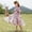 Purple, variant on Product Classification Girls Dresses Casual Floral Summer Short Sleeve Flowy Dress FloralPrint Lightweight Comfort Everyday Girls Outfit Breathable Soft CottonBlend SunnyDays TravelReady VibrantPrint