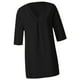 thumbnail image 4 of Blusas con cuello en V de moda para mujer de talla grande Camiseta de informal con manga 3/4 L, 4 of 9
