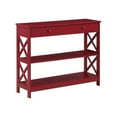 thumbnail image 2 of Pemberly Row Transitional One-Drawer Console Table with Shelves in Cranberry Red, 2 of 7