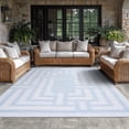 thumbnail image 6 of Bliss Rugs Bailey Transitional 8' x 10' Aqua and White Indoor Outdoor Area Rug, 6 of 8