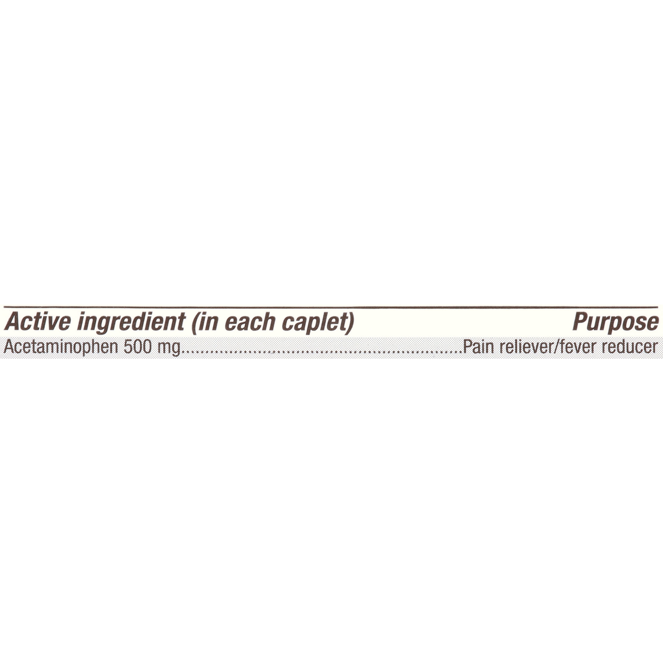 Equate Extra Strength Pain Reliever Acetaminophen Caplets, 500mg, Pain Reliever/Fever Reducer, 500 Count, Compare to Tylenol® Extra Strength Active Ingredient