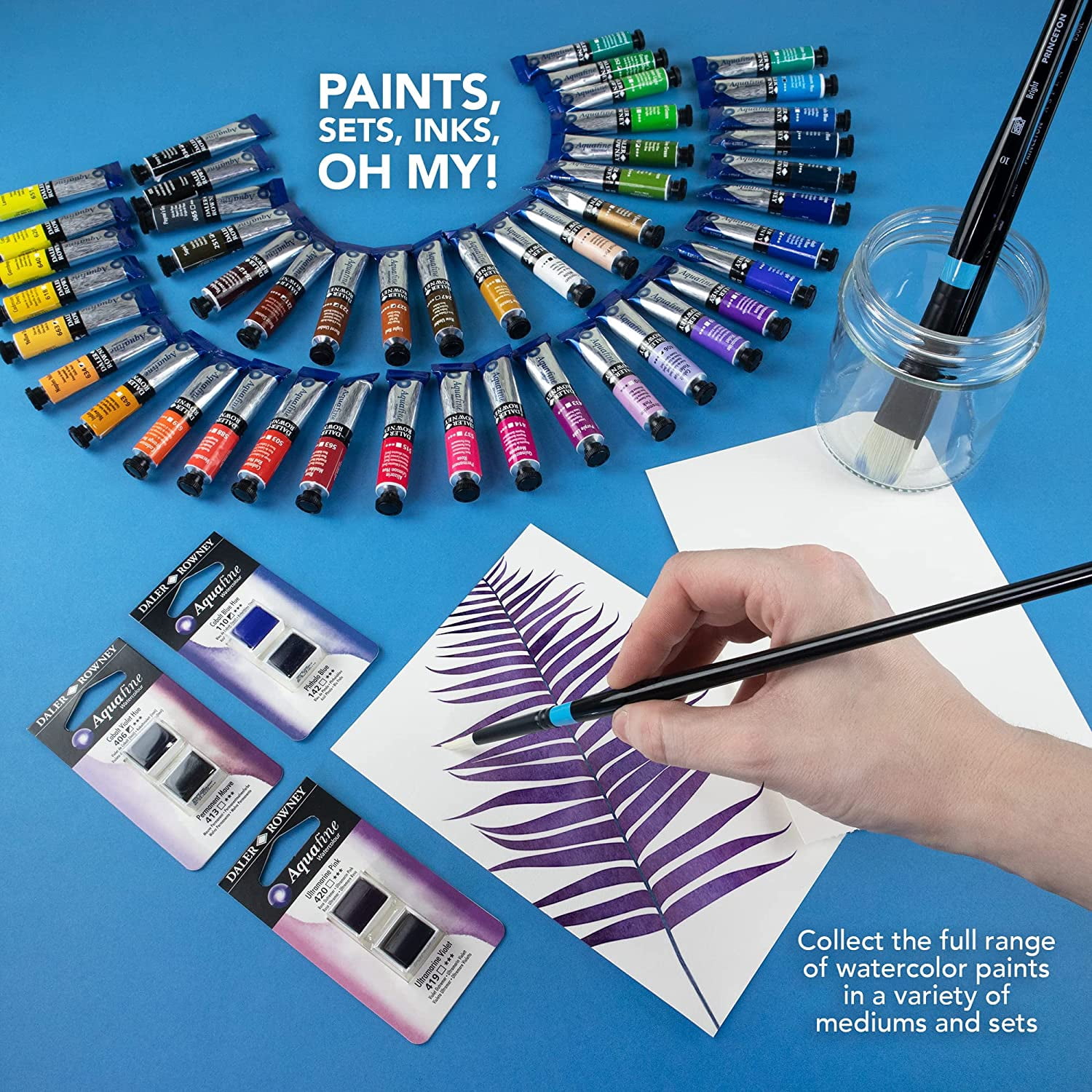 Daler-Rowney Aquafine Watercolour Paint - 8ml Tube, Silver (Imitation), Metallic Pigment For Artists