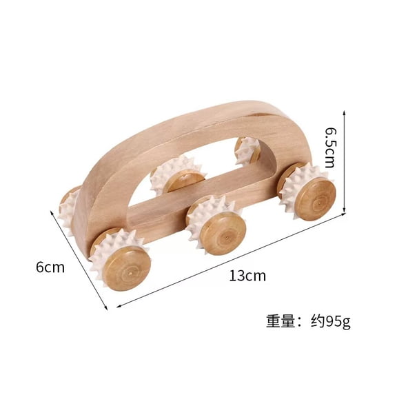 1 Pcs Wooden Massage Roller Tool, Manual Wooden Massager, Wood Back Massage Roller for Neck Leg Back Deep Tissue Muscle Massage