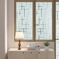 thumbnail image 6 of Sanmadrola 17.7''x158'' Frosted Window Film Non-Adhesive, Frosting Privacy Film for Glass Windows, Self Static-Cling Decorative Window Cling for Home Office UV Protection Cross Pattern, 6 of 7