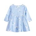 thumbnail image 1 of Odeerbi Niñas Manga Larga Floral Vestido Algodón Princesa Infantil Primavera A-Line Dress, 1 of 3