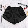 thumbnail image 2 of Prolriy Pajama Shorts Women Silk Satin Sexy Flowers Floral Lace Pajamas Underwear Women Shorts S-XXXL Sleep Shorts Women Black S, 2 of 7