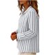 thumbnail image 5 of Camisa de Manga Larga Casual de Flanela con Rayas, Blusa de Bolsillo Delantera de Cuello Girado para el Uso Diario, Camisas de Malla de Manga Larga de Mujeres Embarazadas, 5 of 8