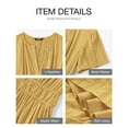 thumbnail image 4 of Vestido casual BTFBM Summer 2025 con cuello en V y manga corta amarillo, 4 of 9