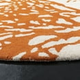 thumbnail image 3 of SAFAVIEH Bella Pascal Floral Coral Wool Area Rug, Beige/Terracotta, 7' x 7' Round, 3 of 8