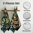 thumbnail image 3 of Nawy Spring Floral Watercolor Herbs Flowers Leaves Boho Green Yellow Kitchen Towels 2-Pack 27.5*16in, 3 of 6
