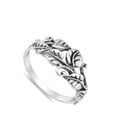 thumbnail image 4 of Oxidized Tree Leaf Vine Forest Filigree Ring 925 Sterling Silver Band Jewelry Female Male Size 8, 4 of 4