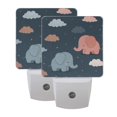 thumbnail image 7 of Cartoon Elephants with Stars Clouds LED Night Light Sensor Lamp Plug-in Adjustable Brightness 2 Pack, 7 of 7