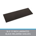 thumbnail image 4 of SSWBasics Laminated Black Melamine Shelf Board  36”L x 12”W  Durable and Sleek Cabinet Replacement Shelves  Sturdy and Stylish Shelf Boards for Retail  Thrift  Business  Home  or Office, 4 of 7